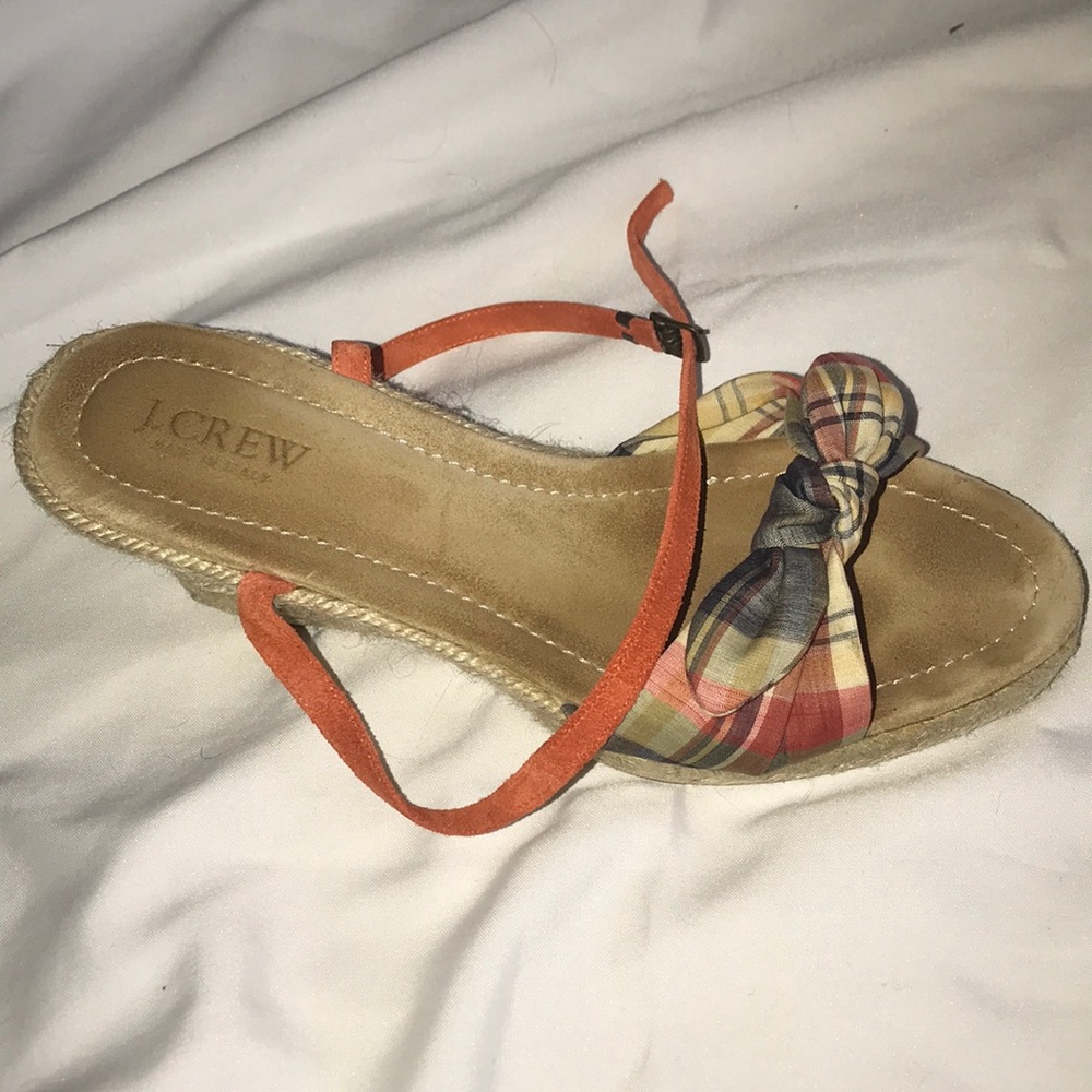 J Crew strapped wedges